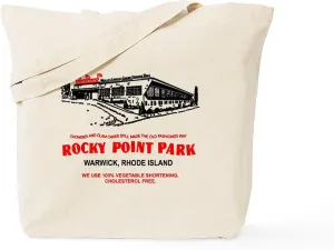 CafePress Rocky Point Park Clam Cake Bag Tote Bag Reusable Natural Beige Canvas Shopping