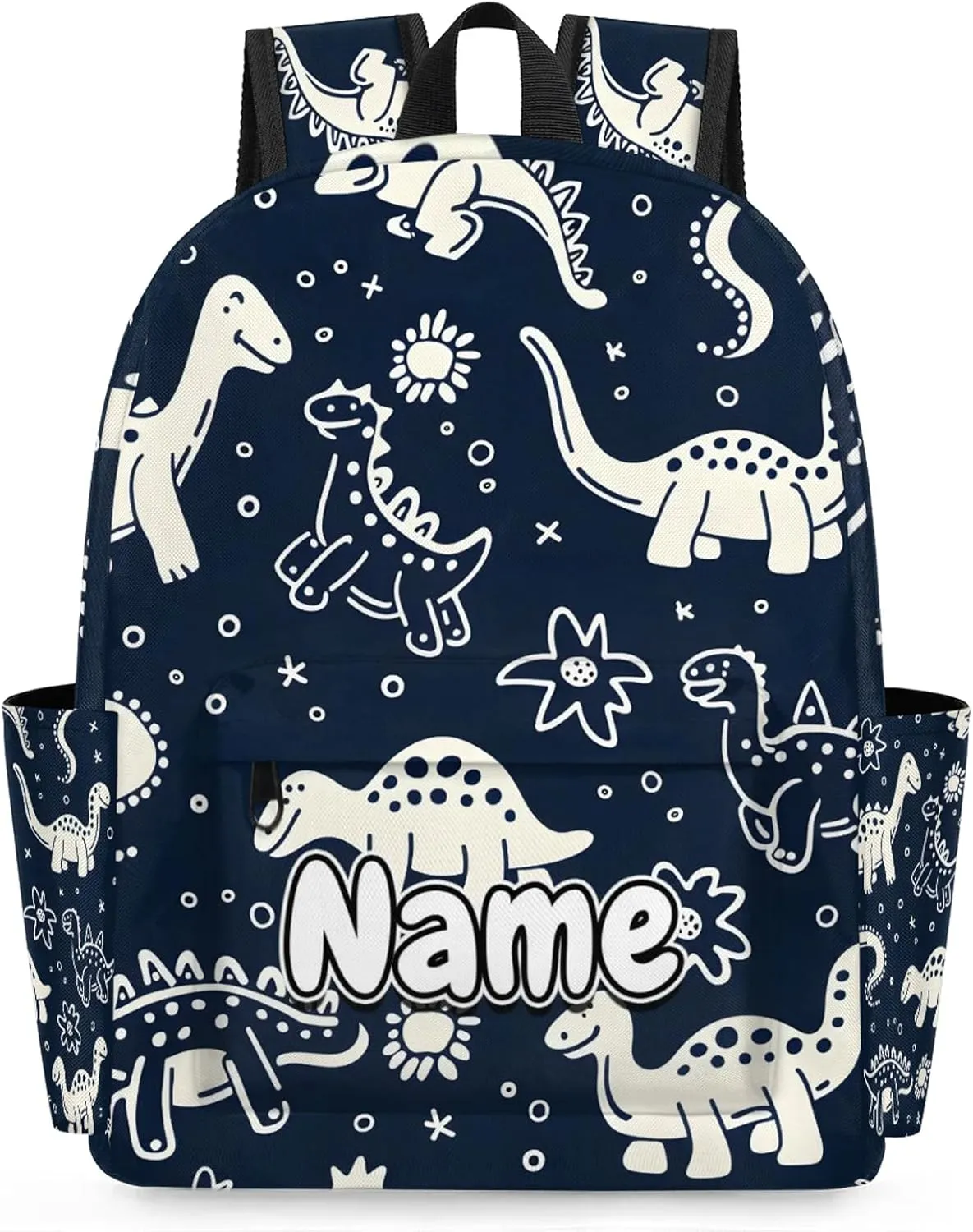 Camo Dinosaur Footprint Personalized Backpack Bag with Name Lightweight Custom Shoulder Bags Waterproof Casual Backpacks Travel Laptop Bag 15.1in