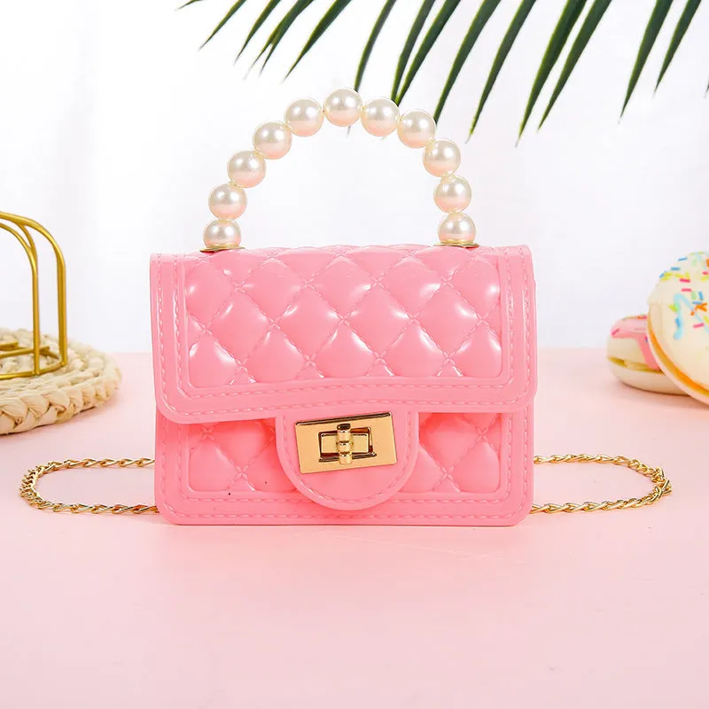 Candy Color Mini Chain Change Pearl Crossbody Bags