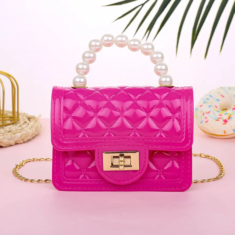 Candy Color Mini Chain Change Pearl Crossbody Bags