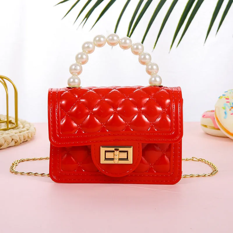 Candy Color Mini Chain Change Pearl Crossbody Bags