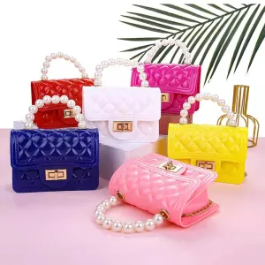 Candy Color Mini Chain Change Pearl Crossbody Bags