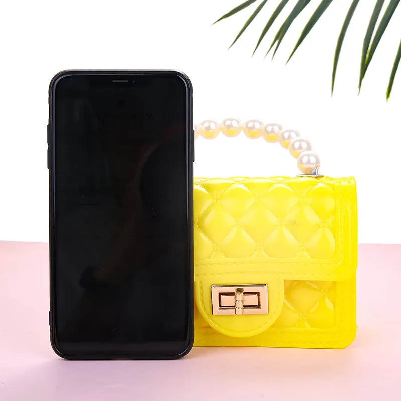 Candy Color Mini Chain Change Pearl Crossbody Bags