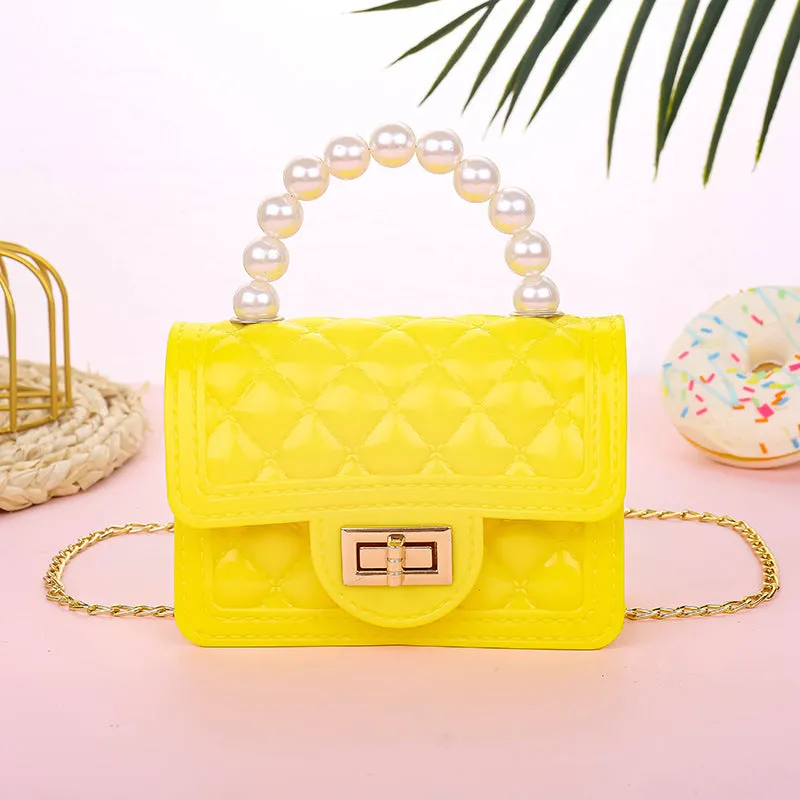 Candy Color Mini Chain Change Pearl Crossbody Bags
