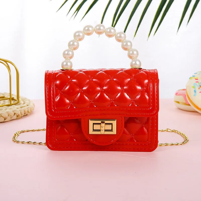 Candy Color Mini Chain Change Pearl Crossbody Bags
