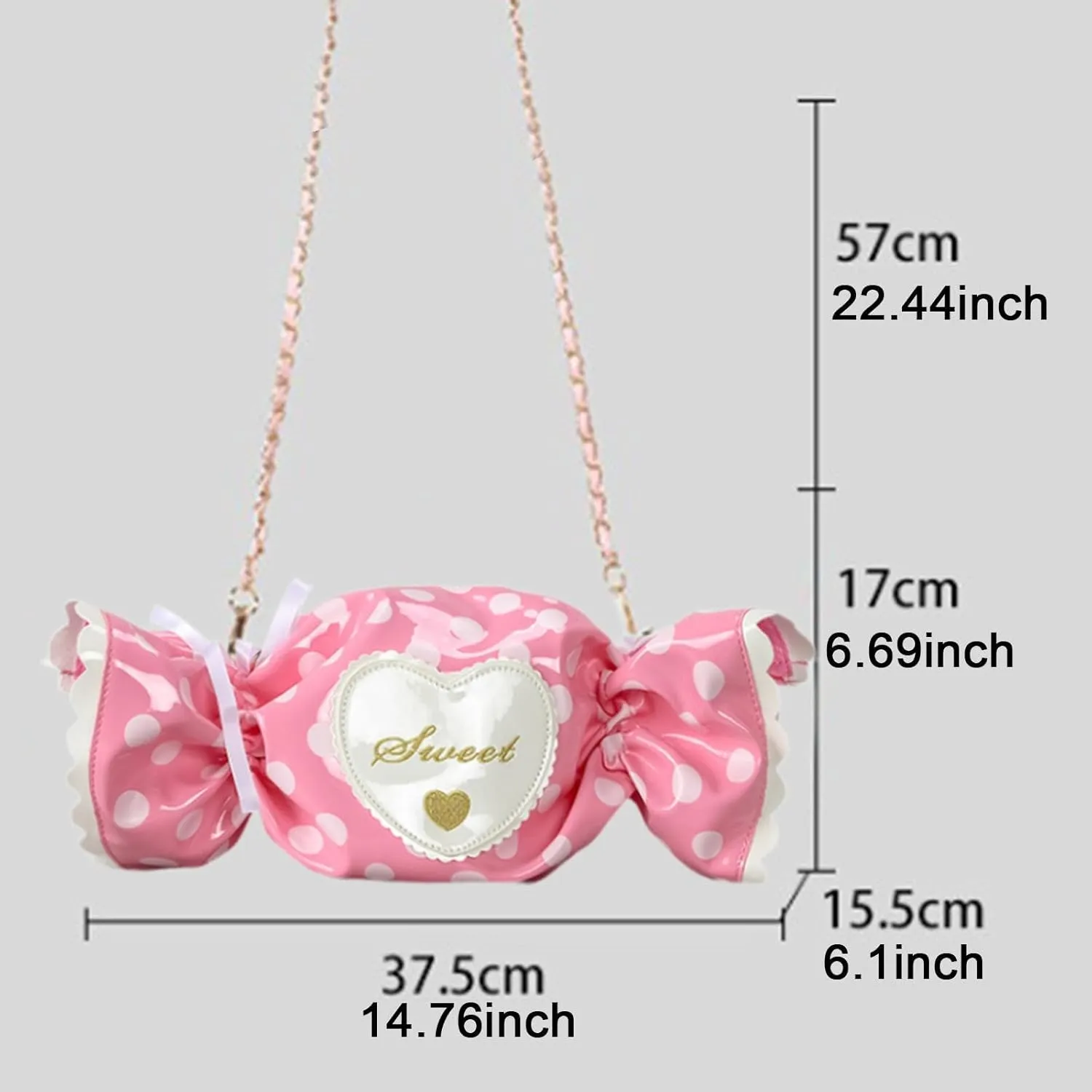 Candy Shaped Crossbody Bag Cute Waterproof Travel Purse for Beach Party Vacation