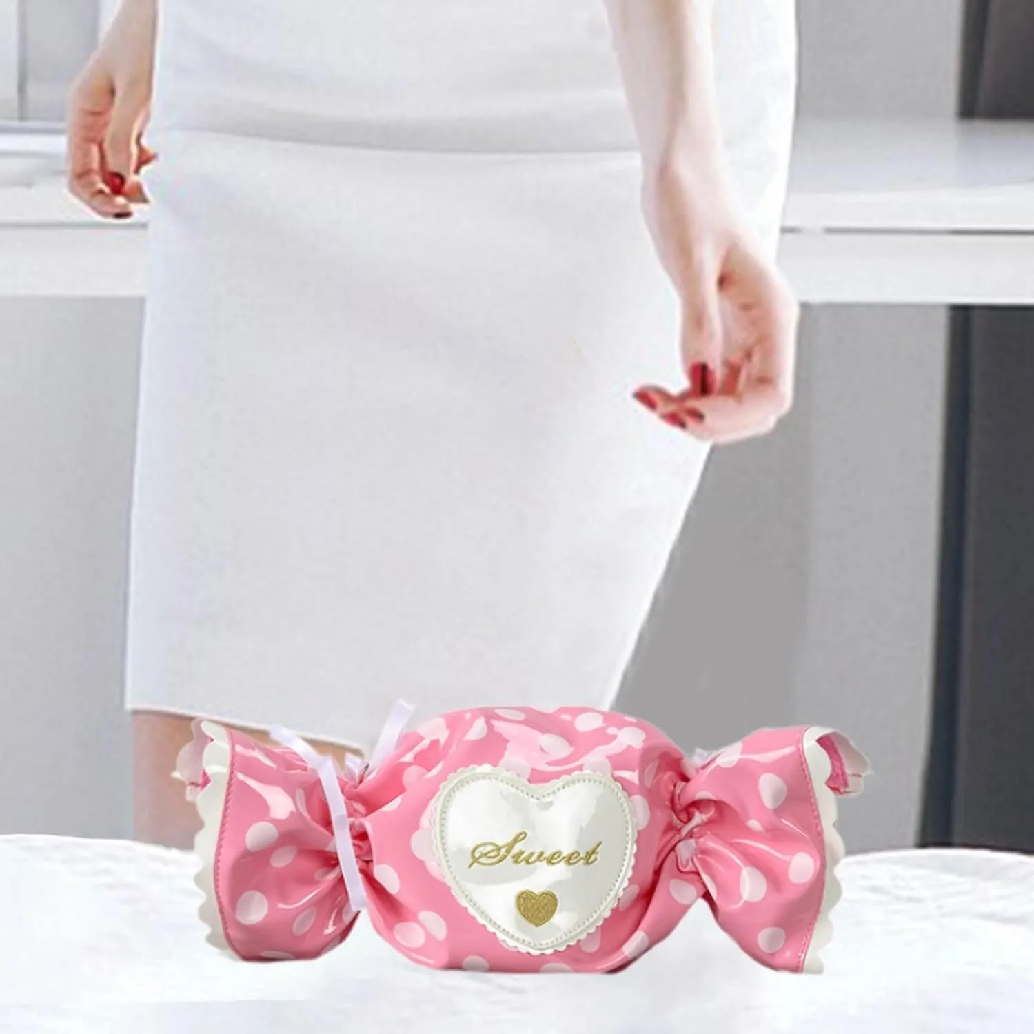 Candy Shaped Crossbody Bag Cute Waterproof Travel Purse for Beach Party Vacation