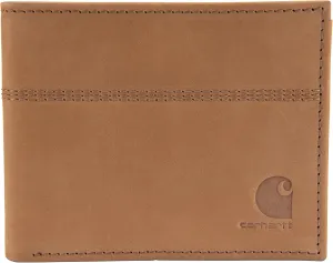 Carhartt Men's Casual Saddle Leather Wallets, Available in Multiple Styles and Colors