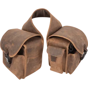 Cashel Distressed LEATHER Rear Saddle Bag - Medium