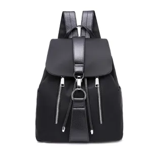 Casual Leather Backpack For Woman Black Color