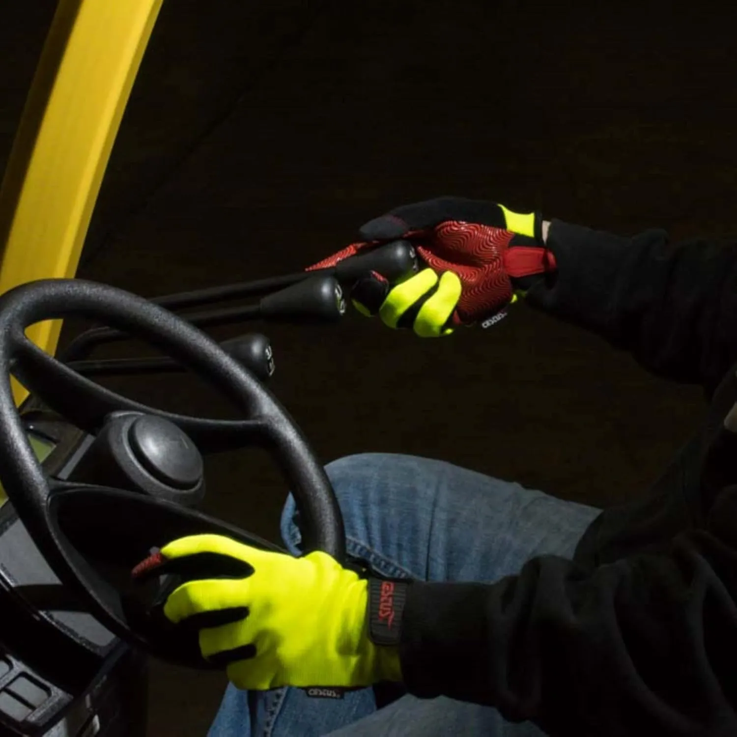 Cestus Boxx, Work Gloves with Grip, Extra Padded Palm, Warehouse Gloves, Breathable, Form Fitting, Box Handling Gloves Men