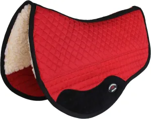 CHALLENGER 28" x 30" Western Quilted Fleece Padded Barrel Saddle Pad Red 39107