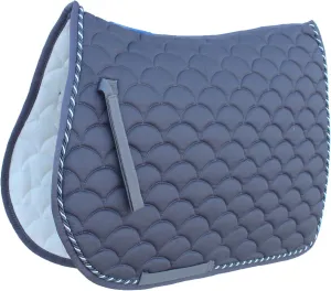 CHALLENGER Horse English Quilted Contoured All-Purpose Trail Saddle Pad Grey 7296GR