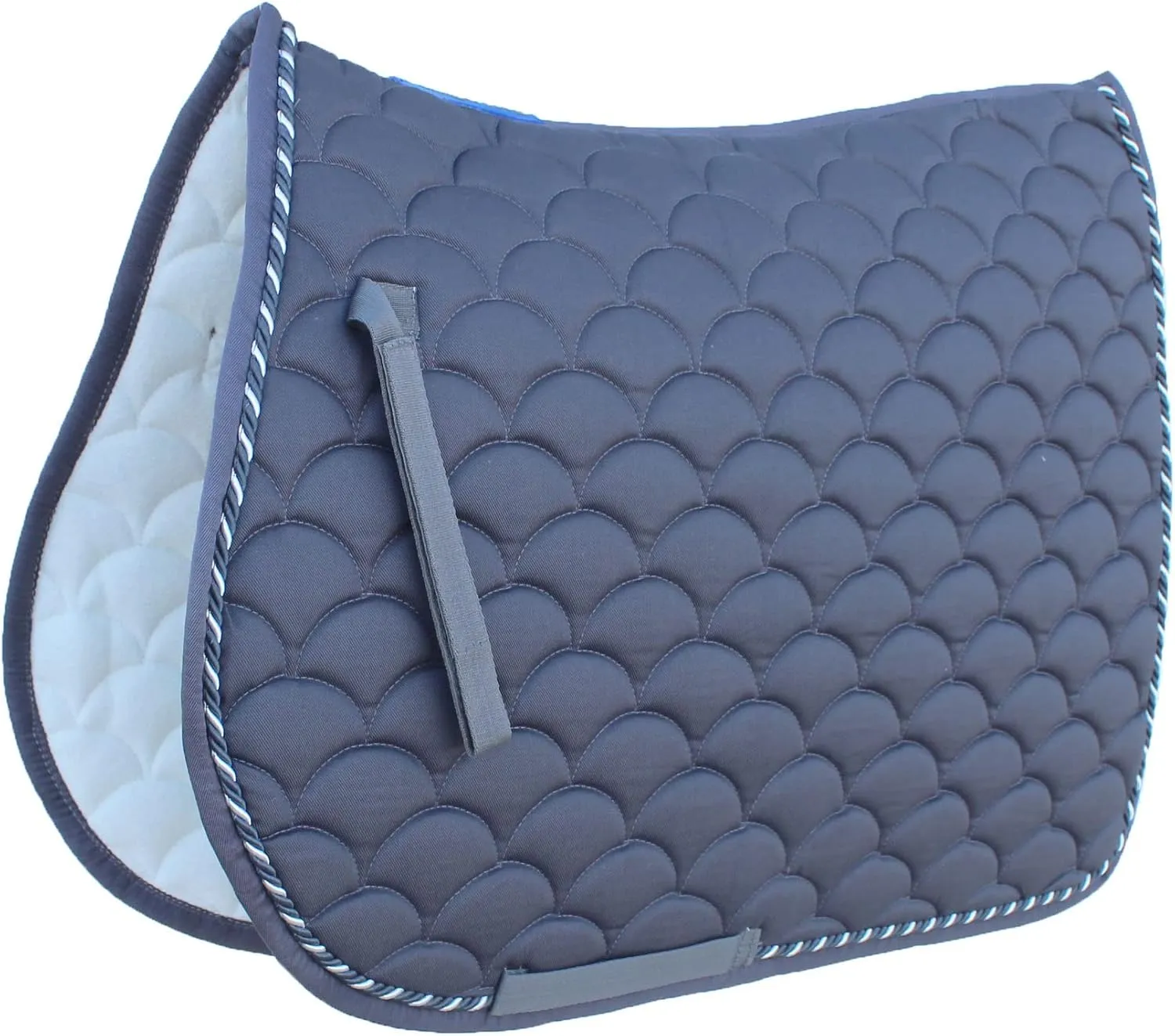 CHALLENGER Horse English Quilted Contoured All-Purpose Trail Saddle Pad Grey 7296GR