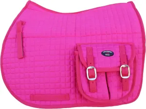 CHALLENGER Horse English Quilted Fleece Padded Dressage Saddle Pad with Pockets 72121-124