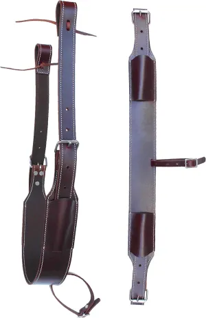 CHALLENGER Western Horse Leather Rear Flank Back Saddle Cinch w/Billets 9758BR