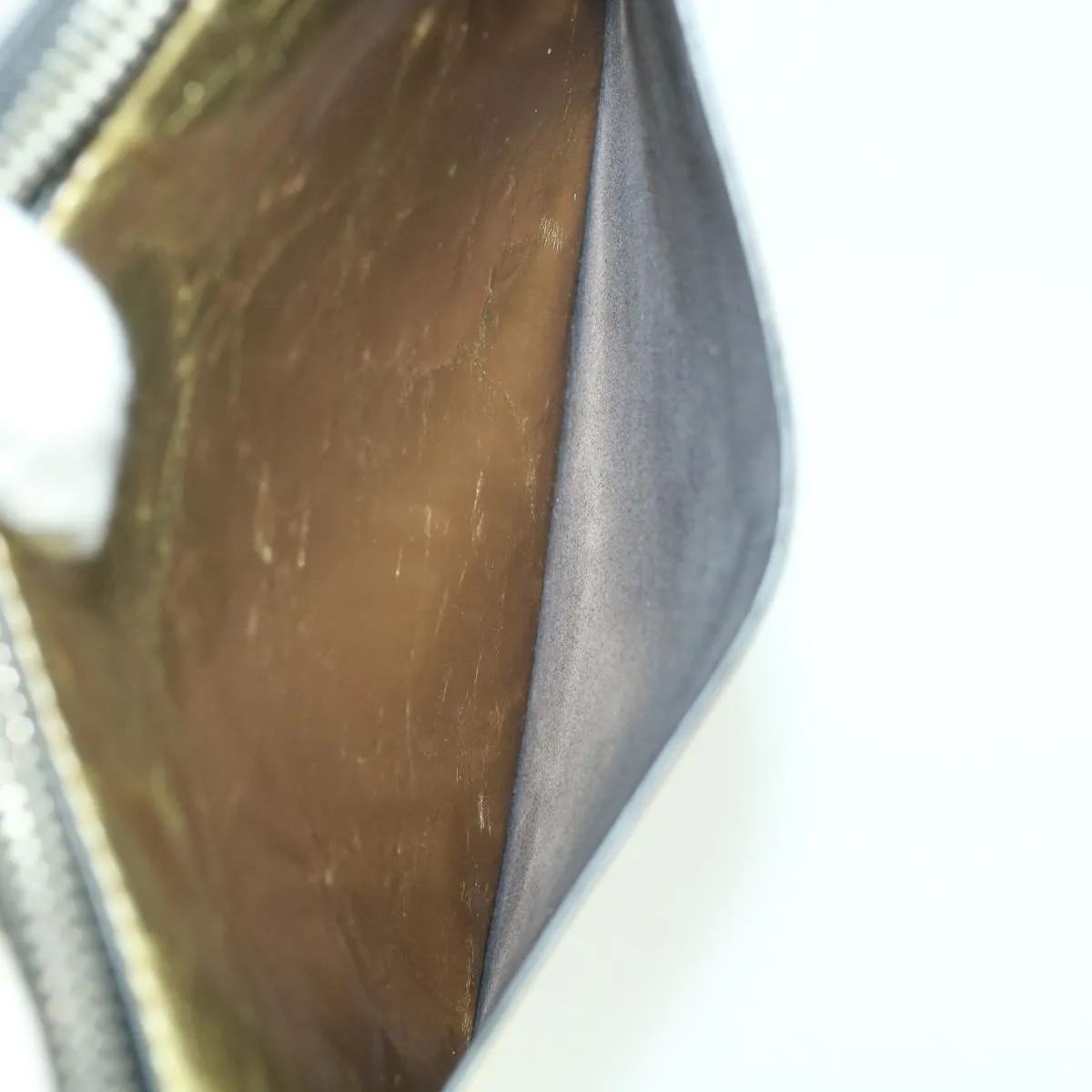 CHANEL Clutch Bag Metallic Leather Gold A82164 CC  38172
