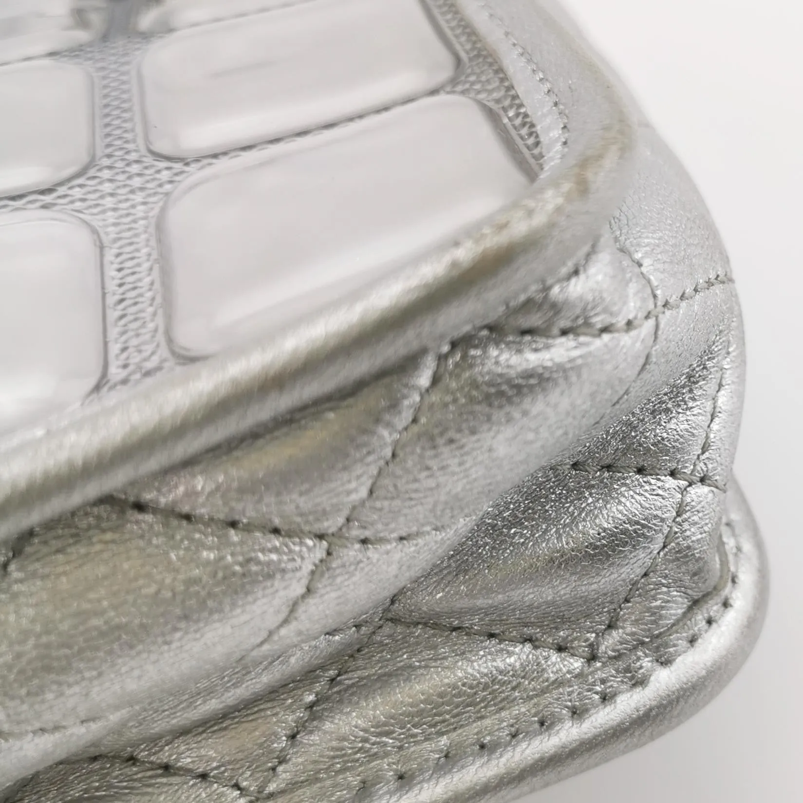 Chanel Ice Cube Flap Chocolate Bar in Silver