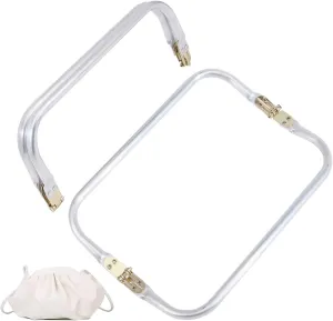 CHGCRAFT 2Pcs Aluminum Purse Kiss Clasp Locks U-Shaped Handles Replacements for Purse Making Cloud Bag Handbag Making Sewing Bag Clutch Crafts DIY Projects 9.2x25.2x2.1cm