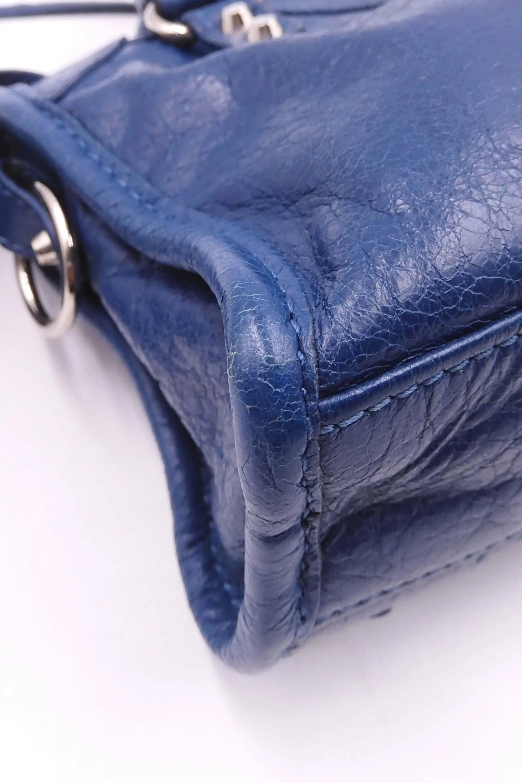 Classic Silver Nano City Bag Bleu Profond