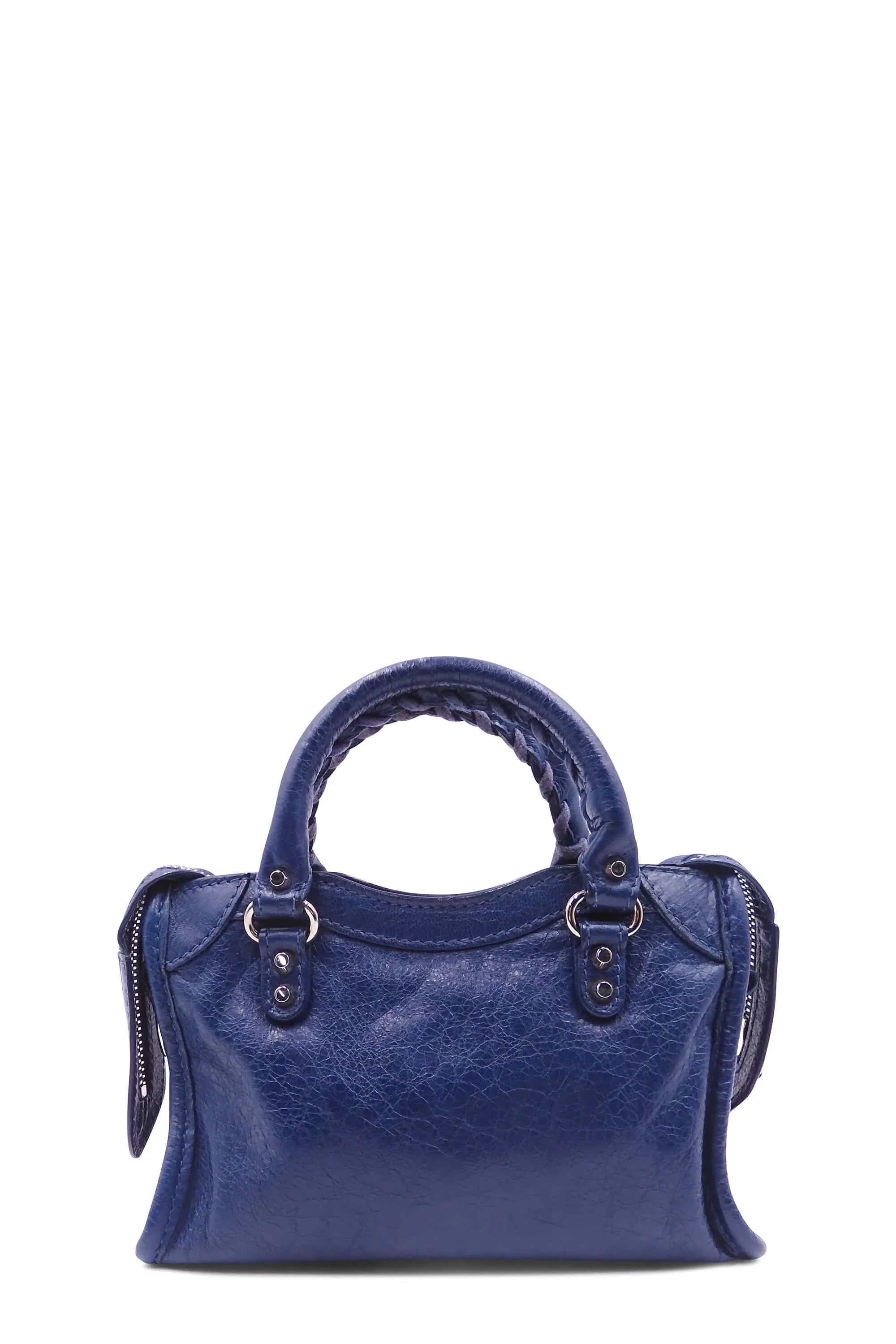 Classic Silver Nano City Bag Bleu Profond
