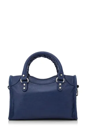 Classic Silver Nano City Bag Bleu Profond