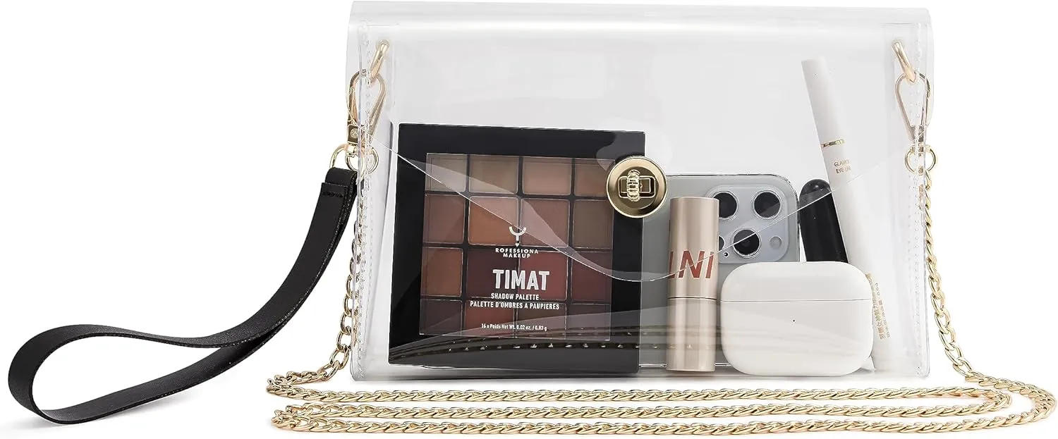 Clear Bag Stadium Approved: Suit for Quick Security Check - Small Transparent Purse for Women