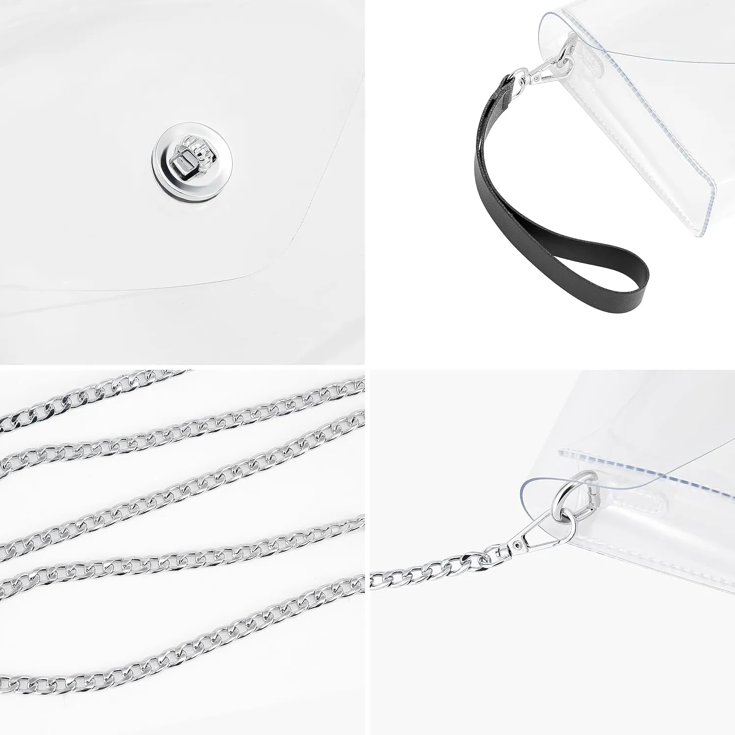 Clear Bag Stadium Approved: Suit for Quick Security Check - Small Transparent Purse for Women