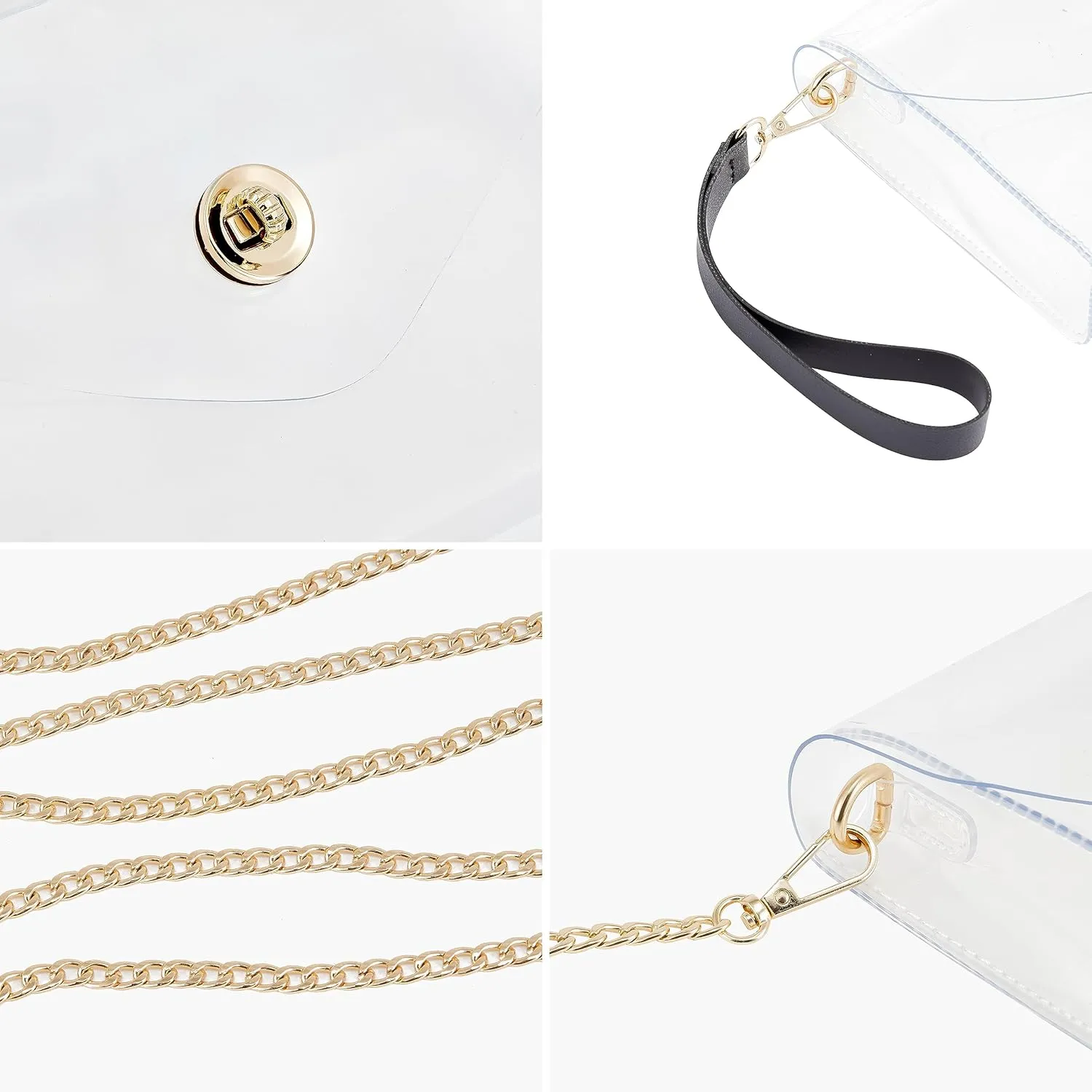 Clear Bag Stadium Approved: Suit for Quick Security Check - Small Transparent Purse for Women