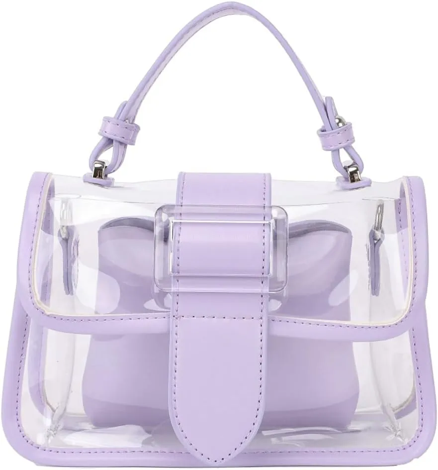 Clear Bag Stadium Events Women 2025 Trendy PVC See Through Purses Chain Shoulder Crossbody Bags Satchel Mini Handbag