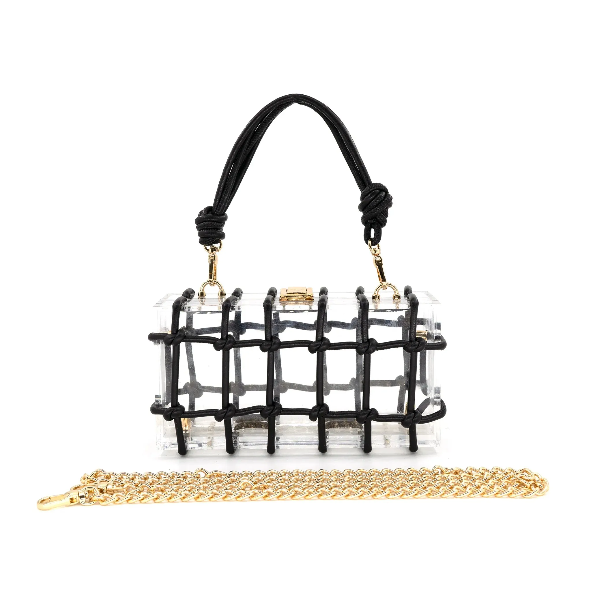 Clear Knotted Lunchbox Purse