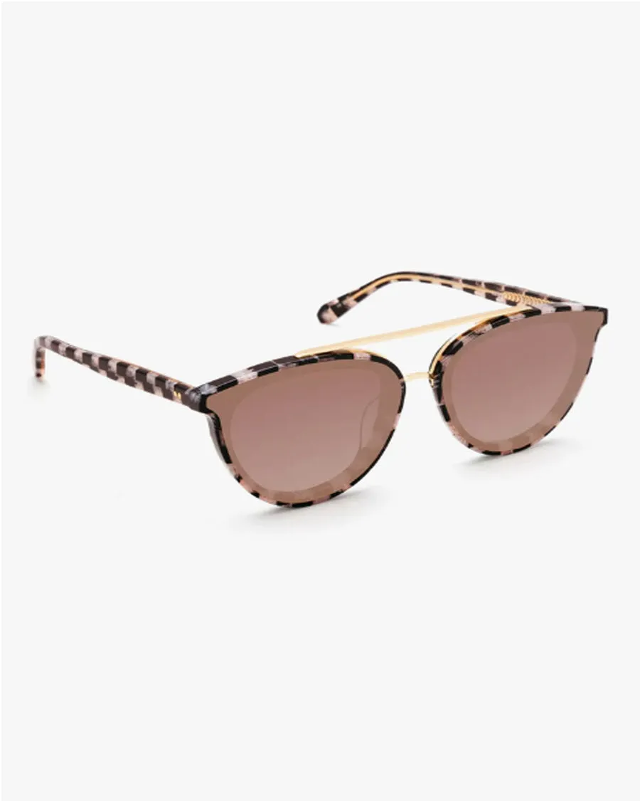 Clio Nylon Sunglasses in Harlequin 18K