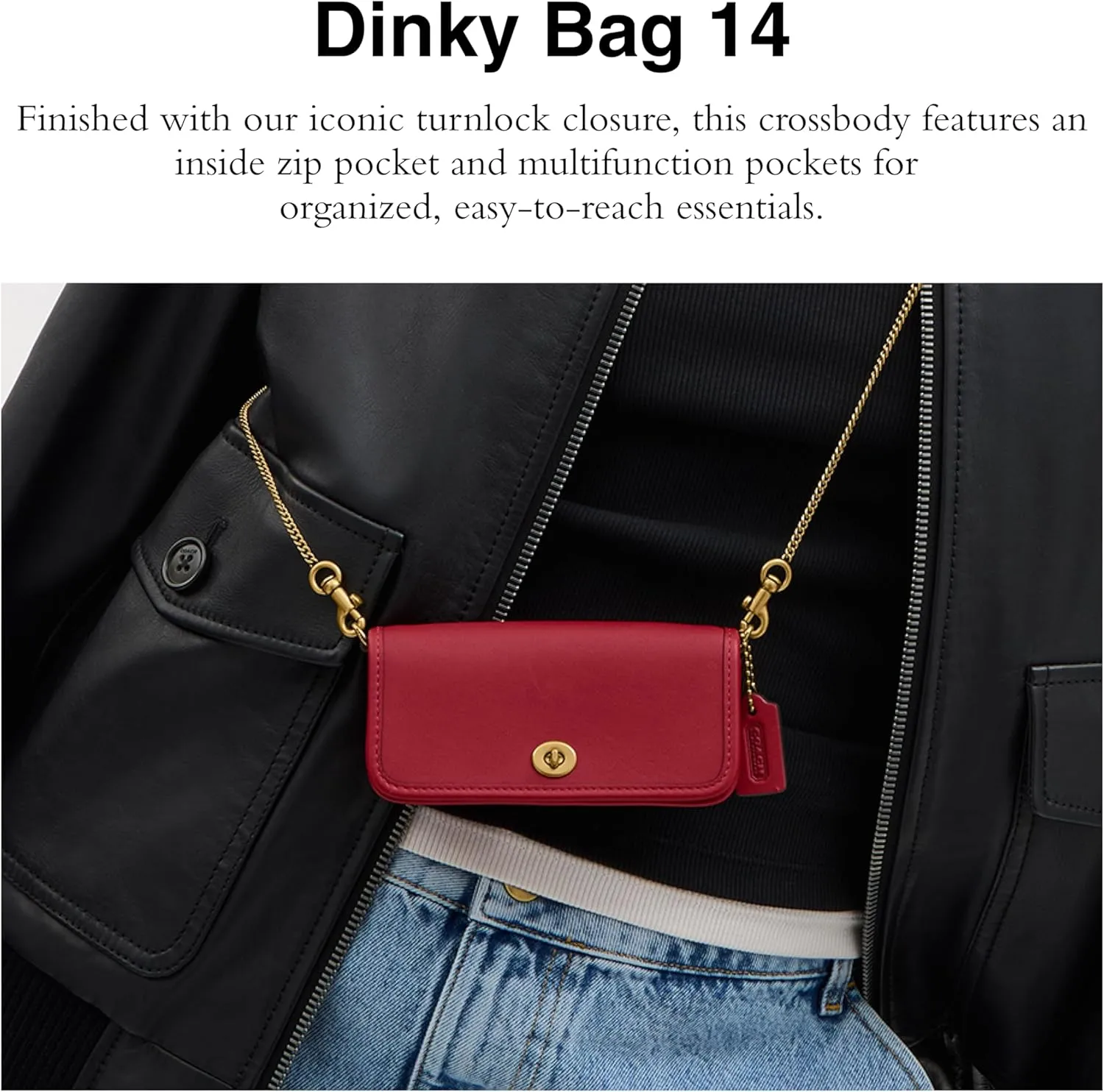 Coach Women's Dinky Bag 14, Ruby, One Size