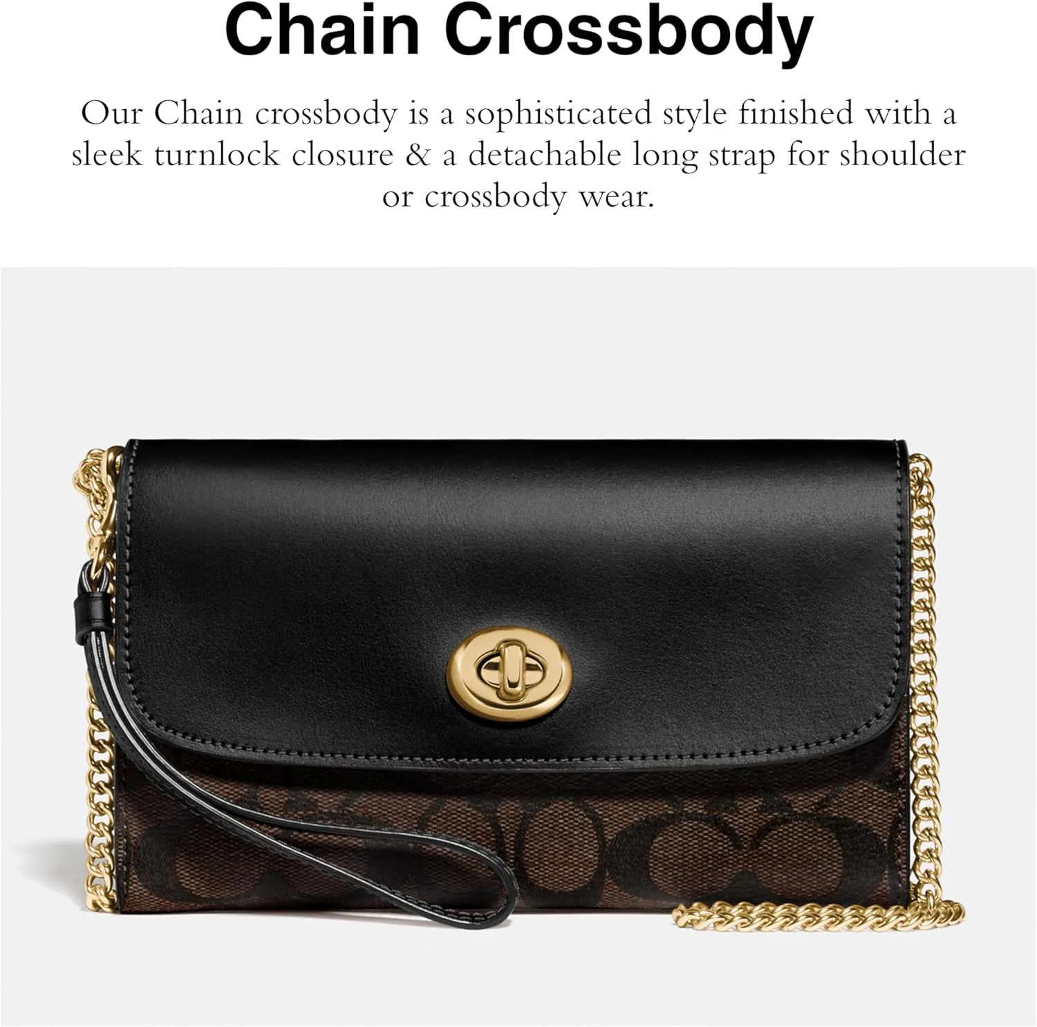 Coach Women's Signature Chain Crossbody Bag