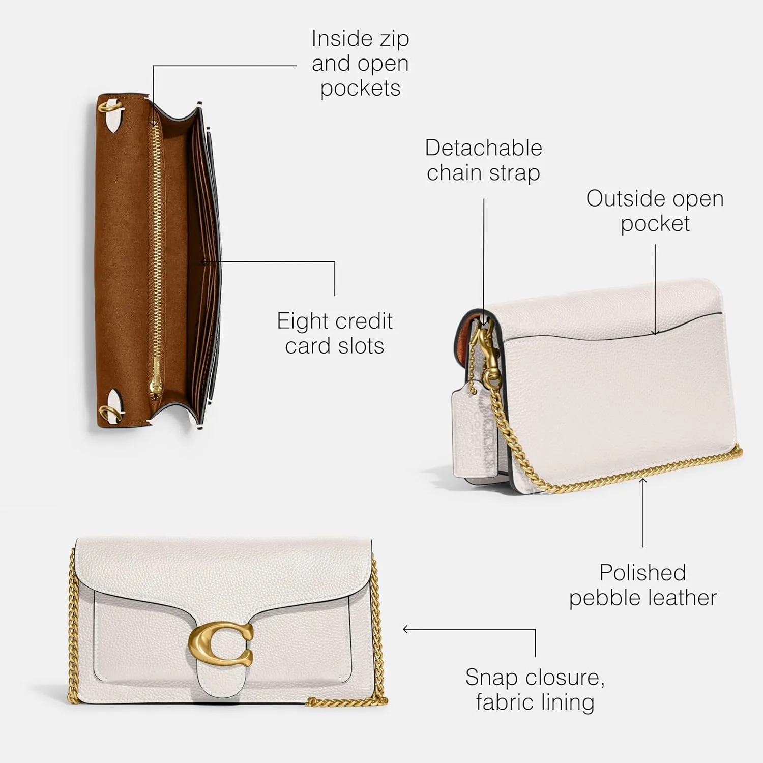 Coach Women's Tabby Chain Clutch