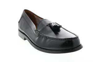 Cole Haan CH10 Mens Black Leather Slip On Loafers & Slip Ons Tasseled Shoes