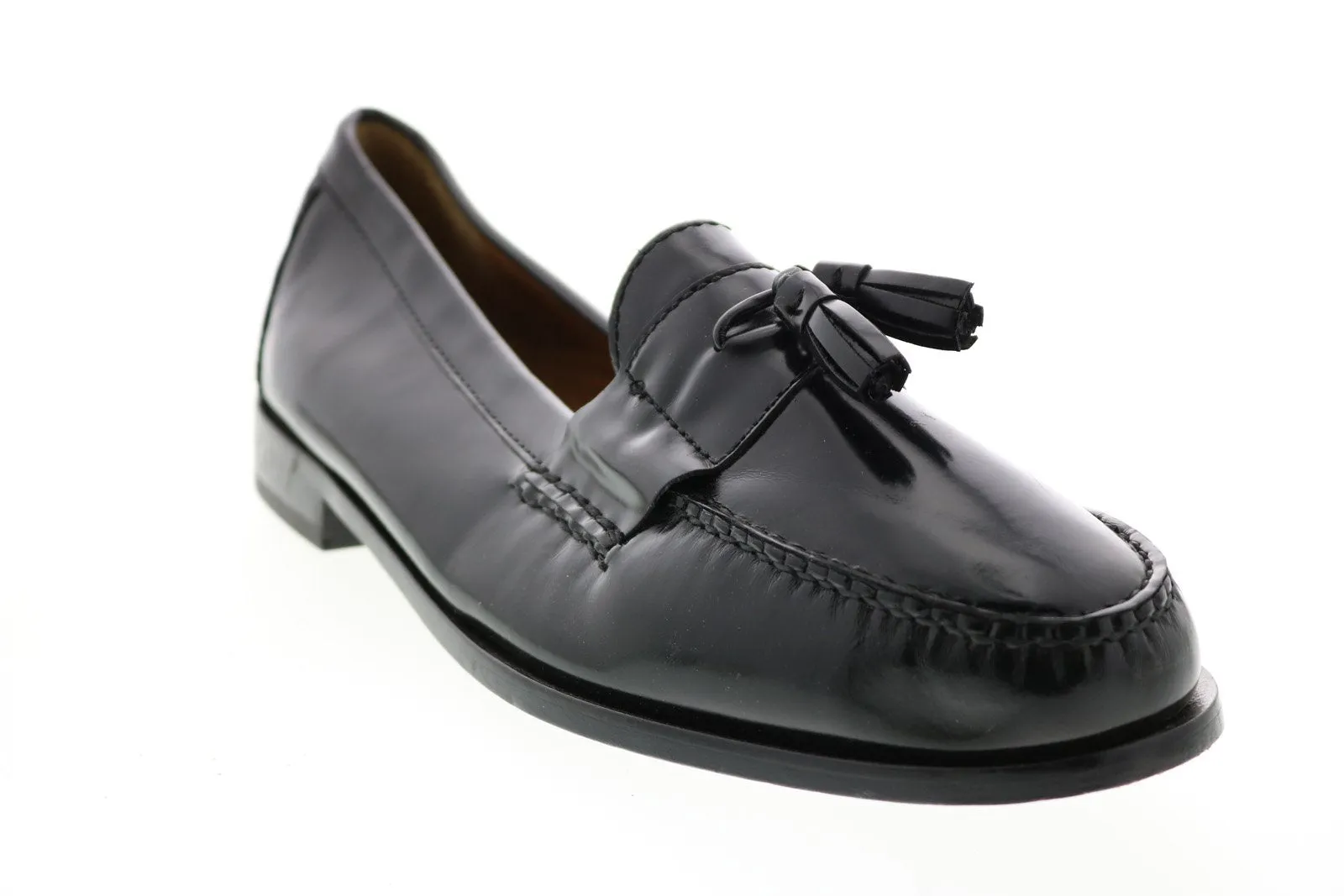 Cole Haan CH47 Mens Black Synthetic Loafers & Slip Ons Tasseled Shoes