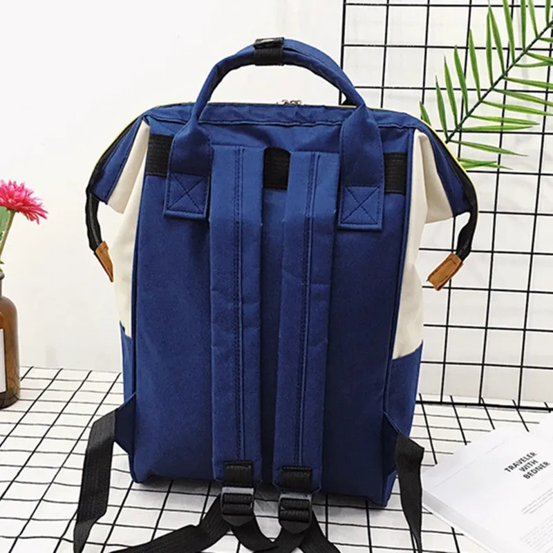 Color Contrast Mummy Large Capacity Mom Backpacks
