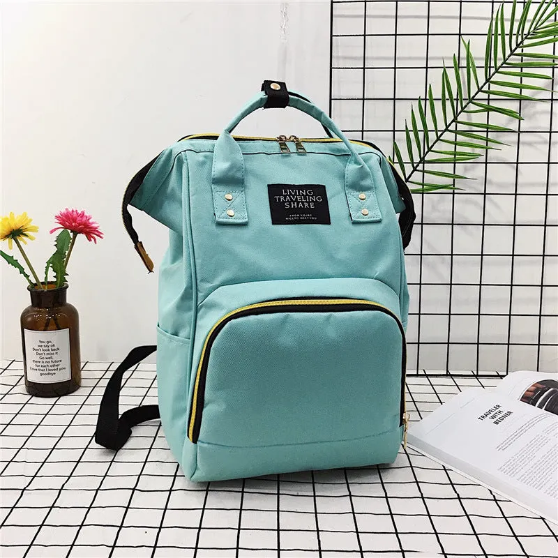 Color Contrast Mummy Large Capacity Mom Backpacks