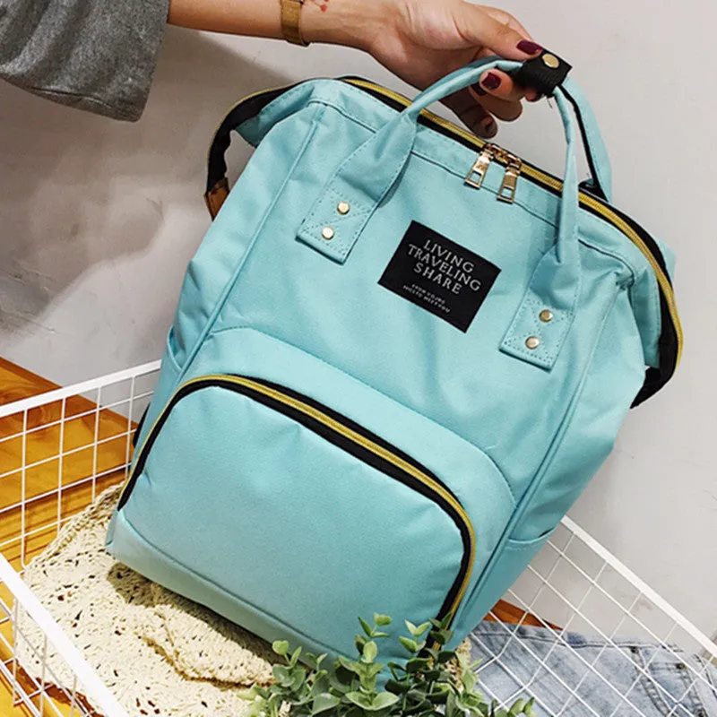 Color Contrast Mummy Large Capacity Mom Backpacks