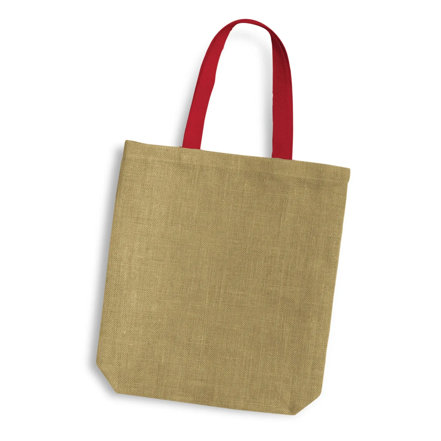 Coloured Handle Jute Tote Bag