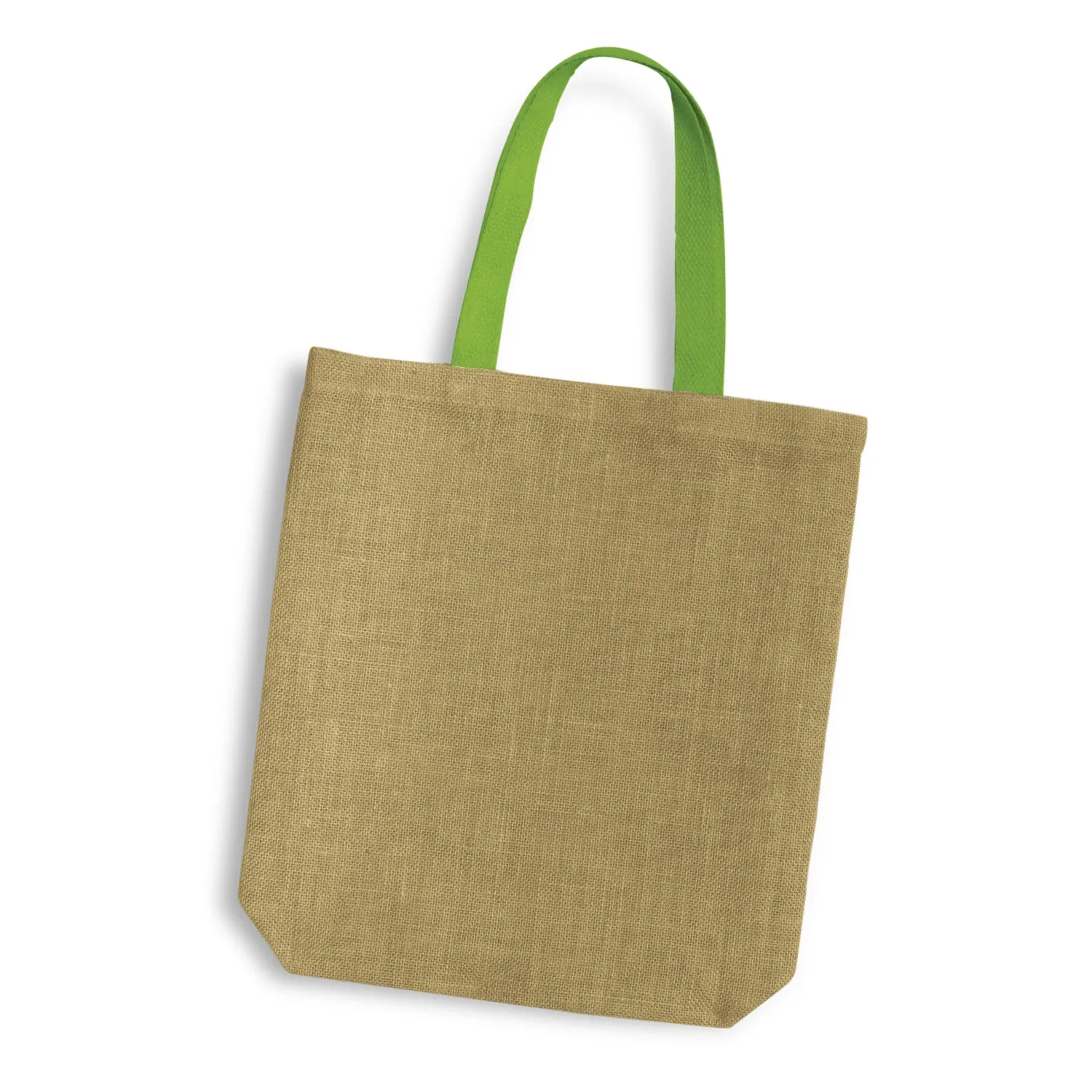 Coloured Handle Jute Tote Bag