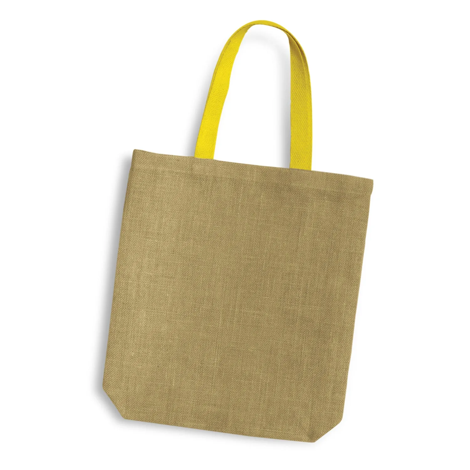 Coloured Handle Jute Tote Bag