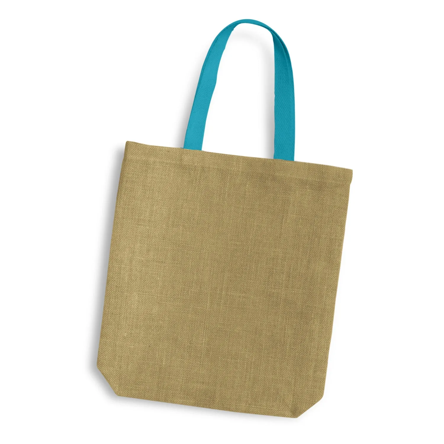 Coloured Handle Jute Tote Bag