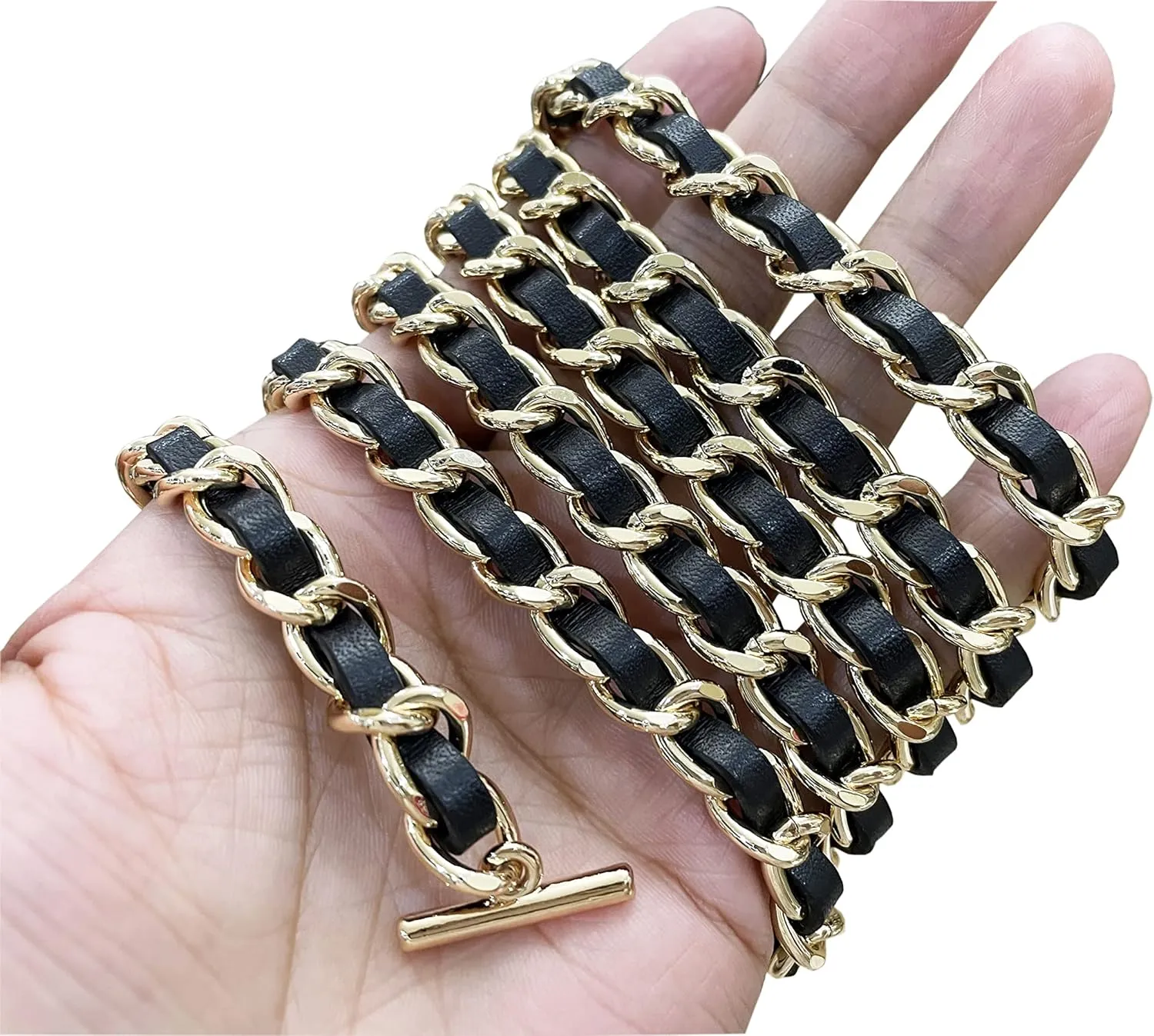 Conversion Kit Real Cowhide Leather Chain Insert Compatible With Chanel Flap Long Wallet Gift for Her