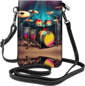 Cool Drums Set Crossbody Bag For Women Leather Cellphone Shoulder Purses Fashion Travel Designer Wallet