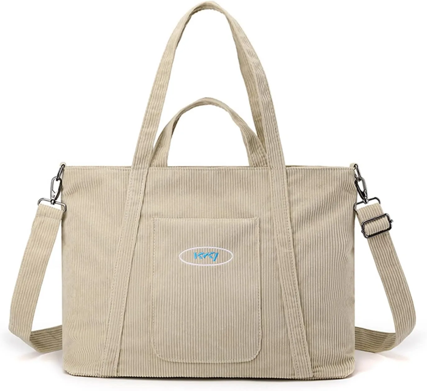 Corduroy Tote - Women's Large Capacity Crossbody & Shoulder Bag