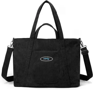 Corduroy Tote - Women's Large Capacity Crossbody & Shoulder Bag