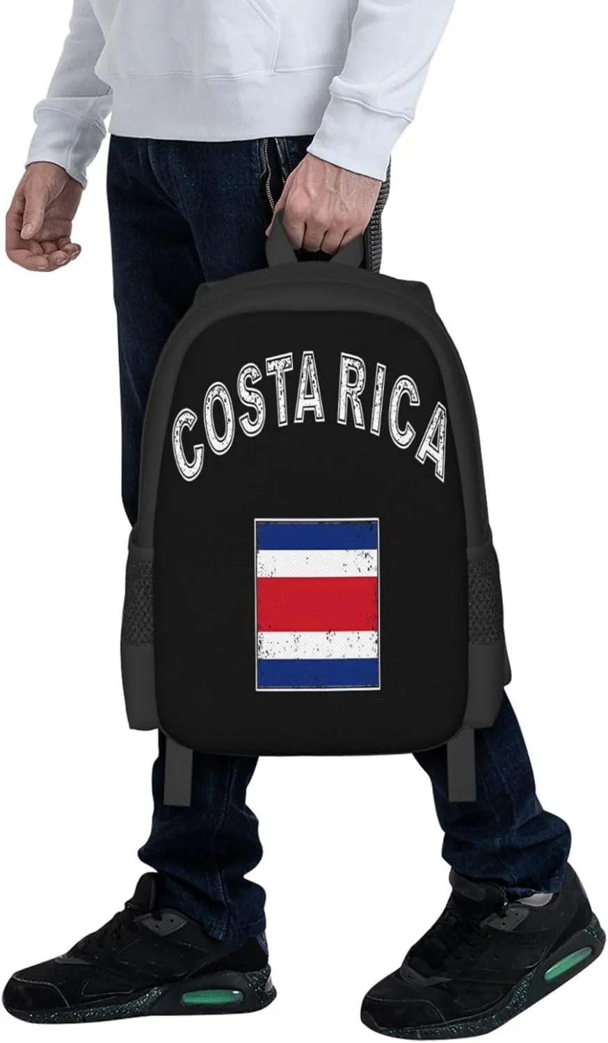 Costa Rica Flag Latin America Casual Backpack Large Capacity Backpacks 15 Inch Laptop Back Pack Travel Rucksack Daypack Commuter Bags with Adjustable Strap for Camping