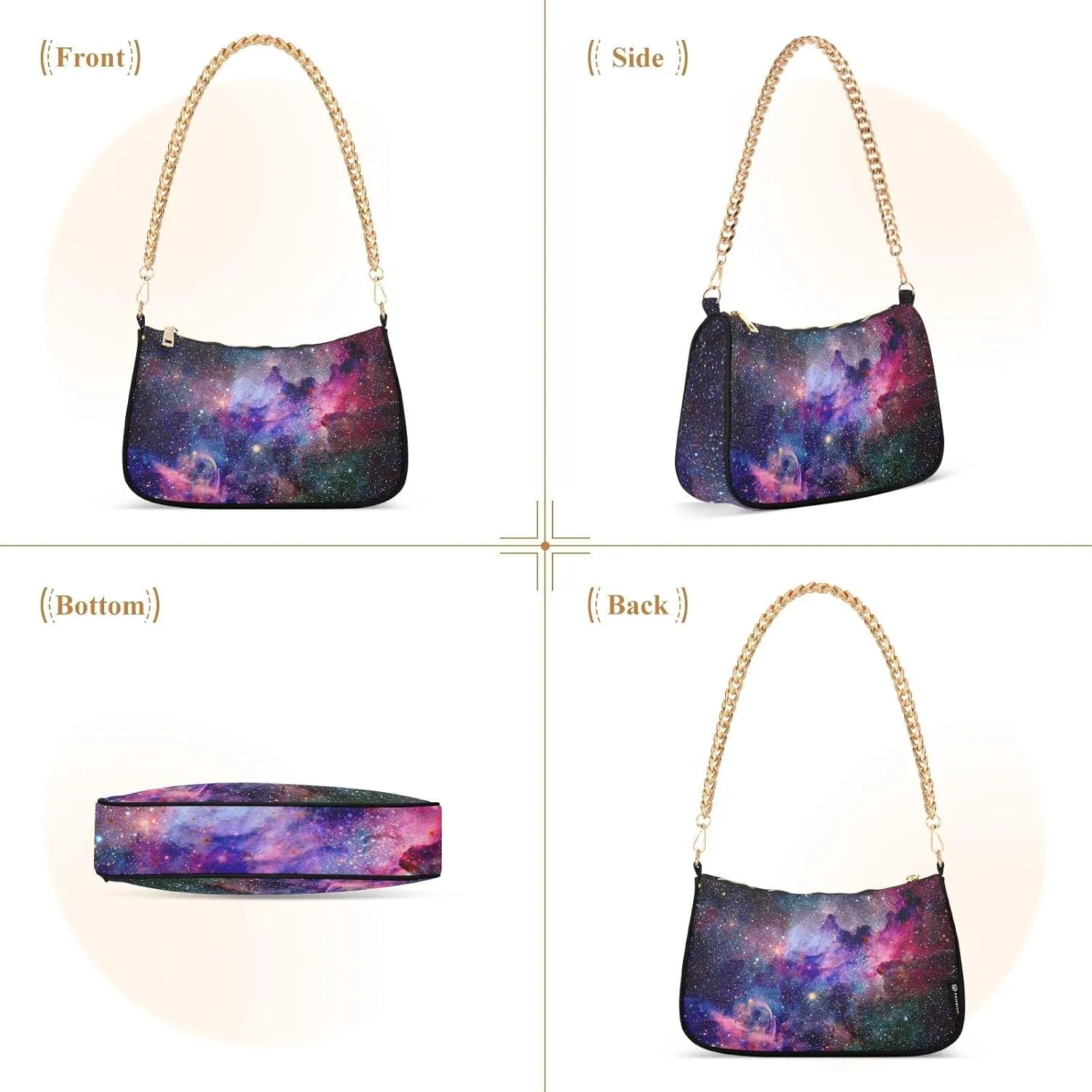 Cross Body Bag Cute Vintage Flowers Tote Bag Chain Bag Shoulder Bag Handbag Purse for Women